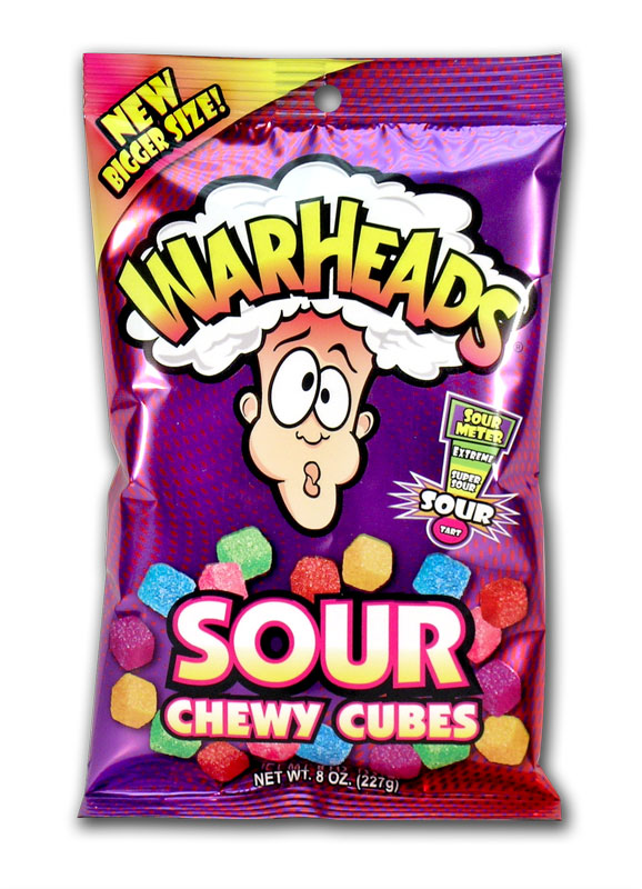 Warheads Chewy Sour Cubes (141g)-0