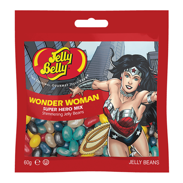 pack of jelly belly wonder woman super hero mix