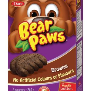 box of bear paws cookies brownie flavour