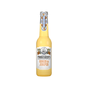 bottle of frobishers fruit juice ginger and juniper flavour