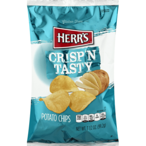 bag of herrs crisp n tasty potato chips american crisps