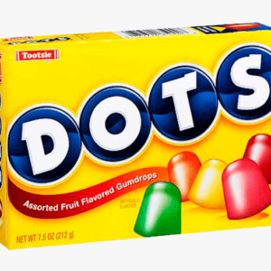 box of dots gumdrops assorted fruit flavoured