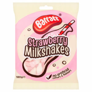 bag of barrett strawberry milkshakes sweets