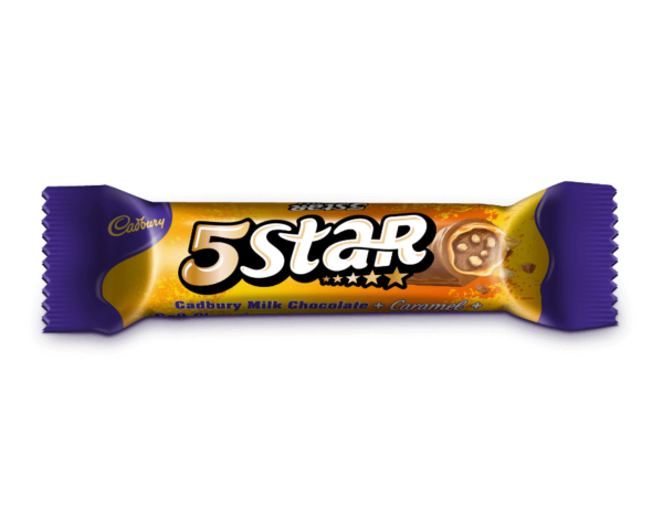 cadbury five star chocolate and caramel bar