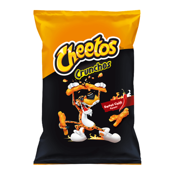 bag of cheetos crunchos sweet chilli flavour american crisps