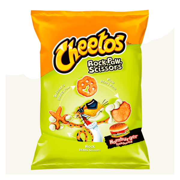 bag of cheetos american crisps hamburger flavour