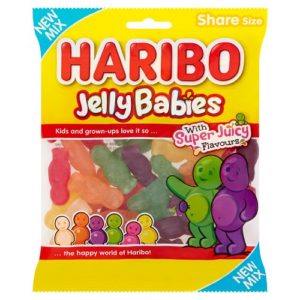 bag of haribo sweets jelly babies pack