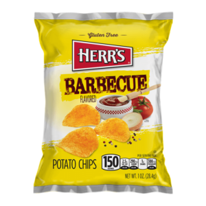 bag of herrs barbecue american crisps