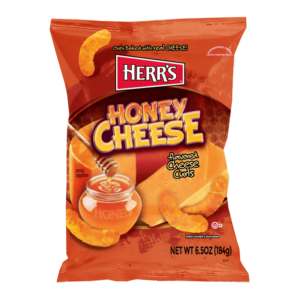 bag of herrs honey cheese curls american crisps