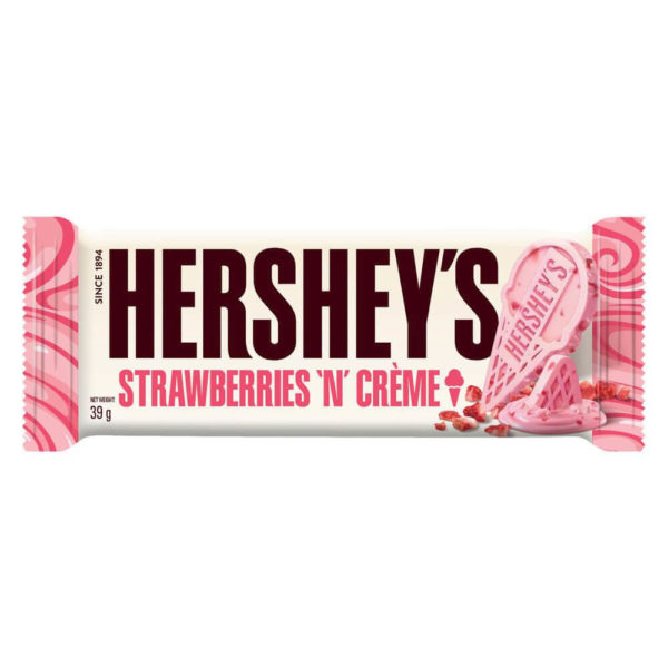 bar of hersheys chocolate strawberries n creme flavours