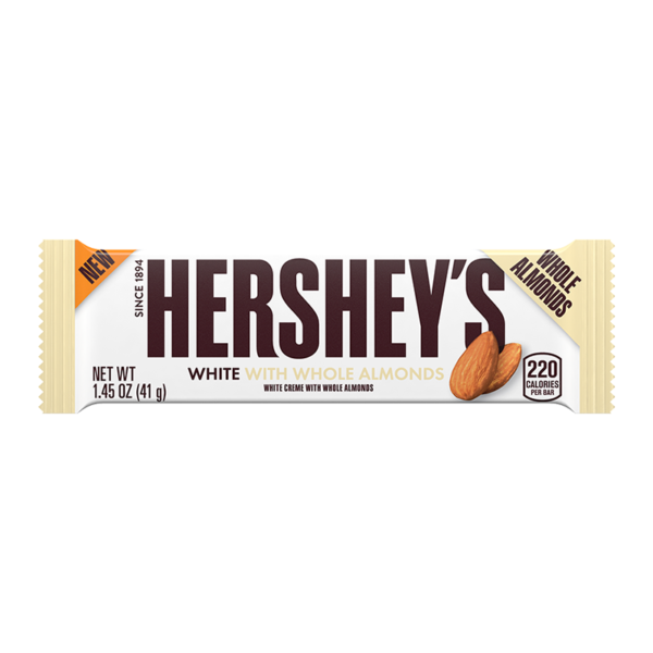 bar of hersheys white chocolate with almonds