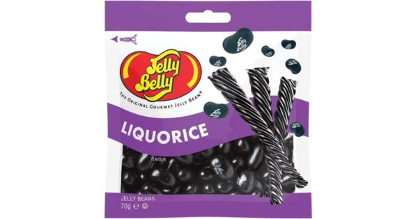 bag of jelly belly liquorice jelly beans