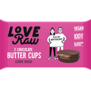 pack of love raw chocolate butter cups cookie dough flavour