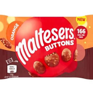 bag of maltesers chocolate orange buttons