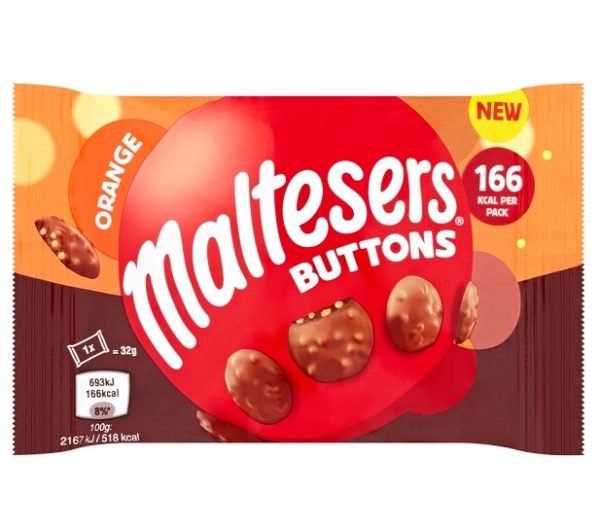 bag of maltesers chocolate orange buttons