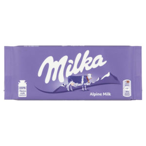 bar of milka chocolate alpine milk flavour