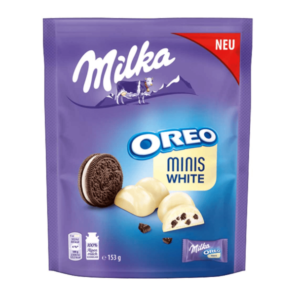 bag of milka white chocolate minis oreo flavour