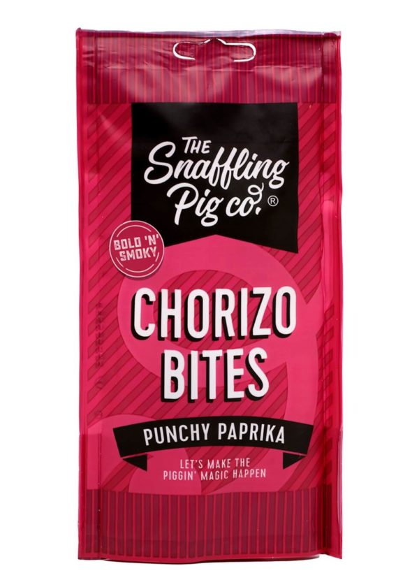 bag of snaffling pig punchy paprika chorizo bites