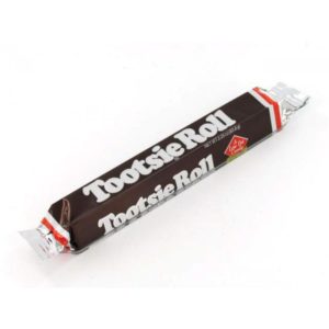 tube of tootsie roll sweets