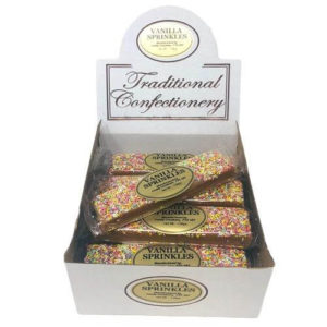 bar of traditional fudge vanilla sprinkles flavour