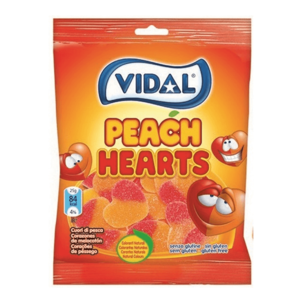 bag of vidal peach hearts sweets