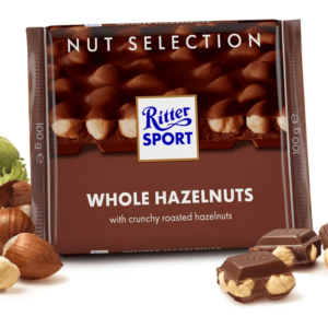 bar of ritter sport chocolate whole hazlenut flavour