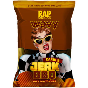 bag of rap snacks cardi b jerk bbq american crisps