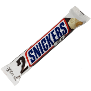 bar of american snickers chocolate white flavour 80.5g