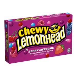 box of chewy lemonhead berry awesome flavoured 141g