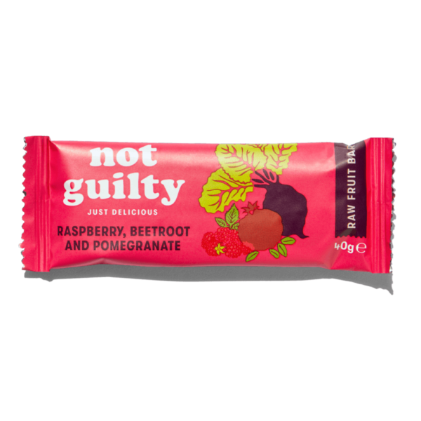 not guilty bar raspberry beetroot and pomegranate flavour