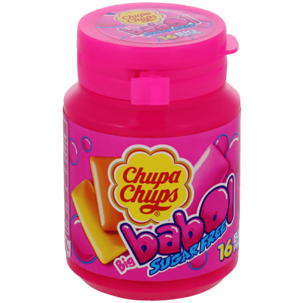 a pot of chupa chups big babol sugar free 16pcs