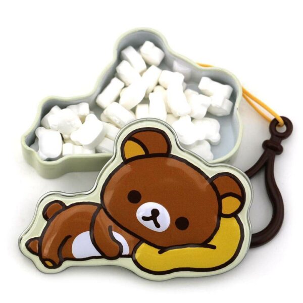 a tin of rilakkuma lazy day candy