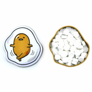 a tin of gudetame the lazy egg candy tin