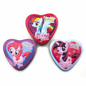 a tin of my little pony friendship hearts candy exterior