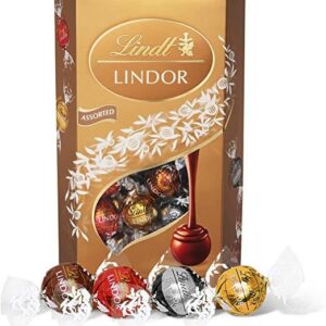 a box of lindt lindor chocolate assorted flavours