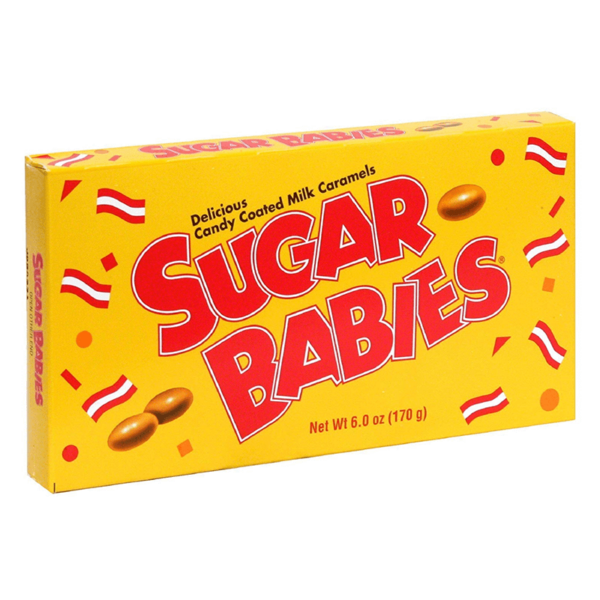 a box of sugar babies candy