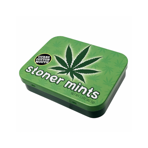 a tin of stoner mints