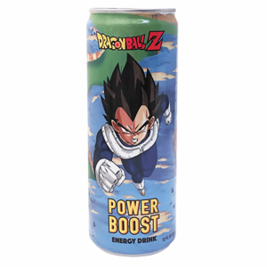 a can of dragonball z vegeta power boost energy drink