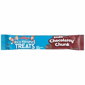 a bar of kelloggs rice krispies treats double chocolatey chunk flavour