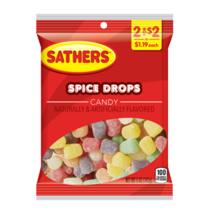 a bag of sathers spice drops sweets